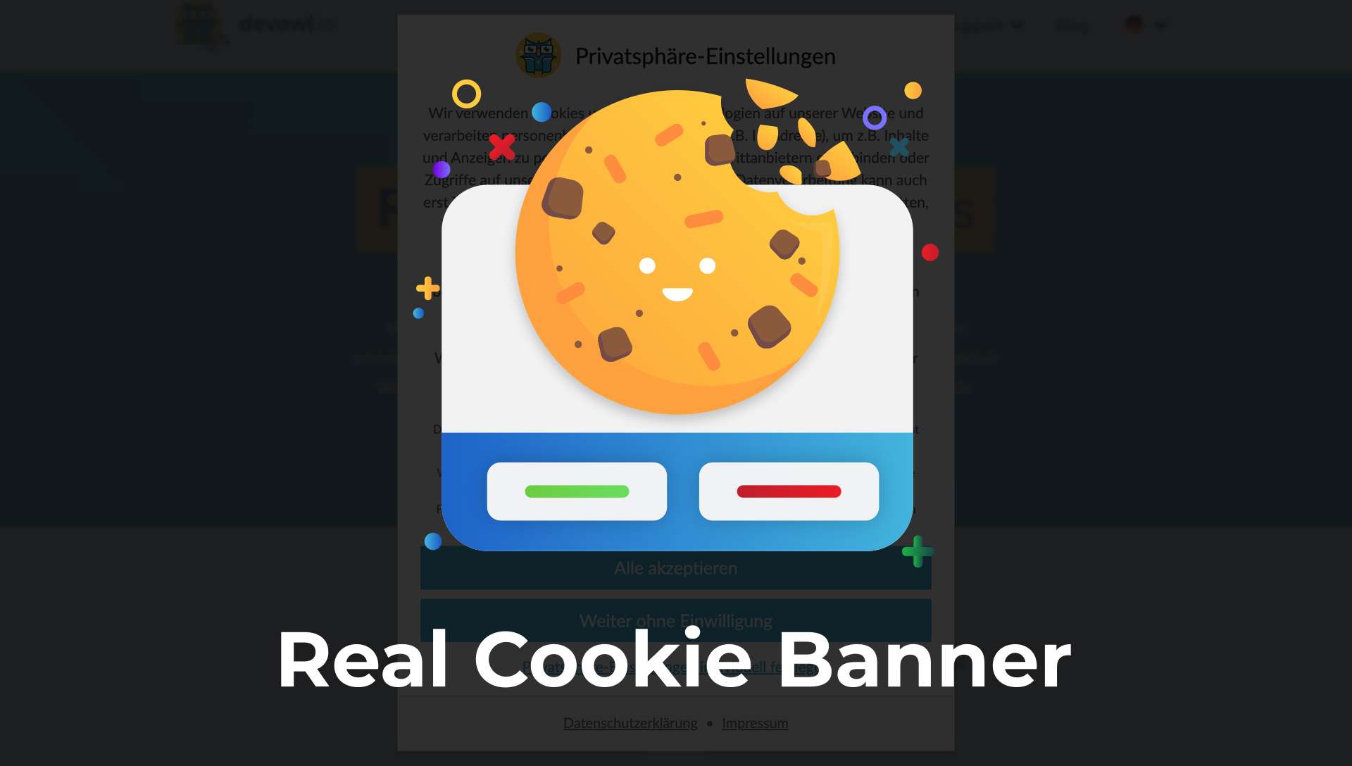 Wordpress Real Cookie Banner Overlay (de)